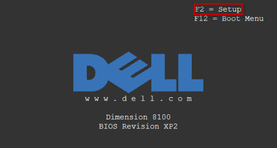 Dell bios entry key