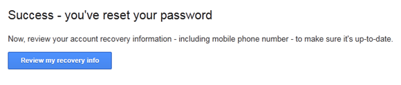 reset password successfully