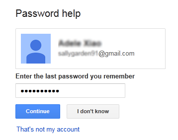 enter the last password 