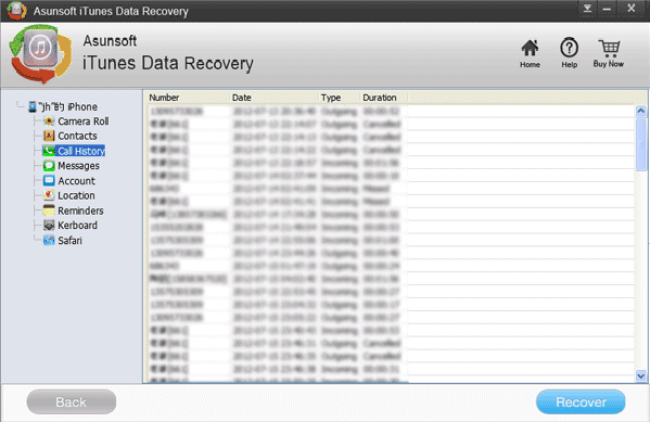 Select Call History