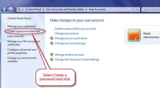 Password Reset Disk Windows 7 An Error Occurred