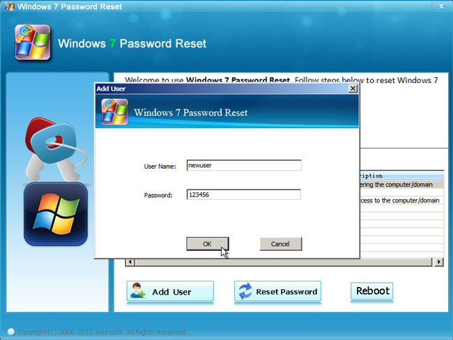 password reset disk