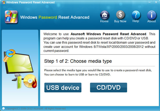 Create Windows domain password recovery disk