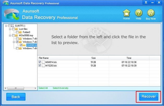 recover lost data