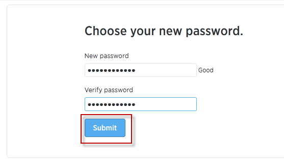 Choose new password