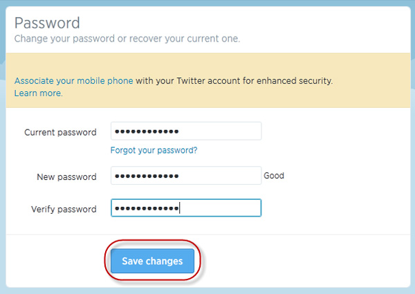 Type new password