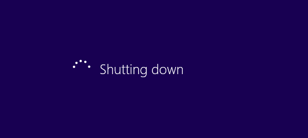 Shutting down Windows 8