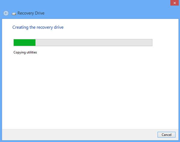 creating recovery drive