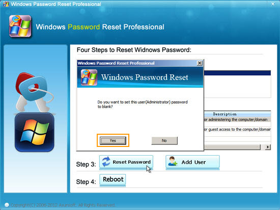 Vista password recovery