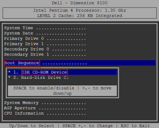 Dell bios main