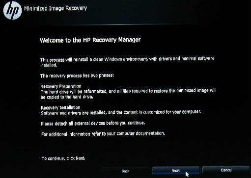 Hp f11 recovery on sale