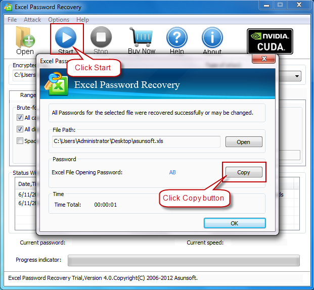 Recover password