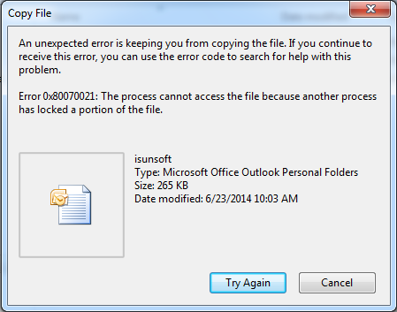 copy error