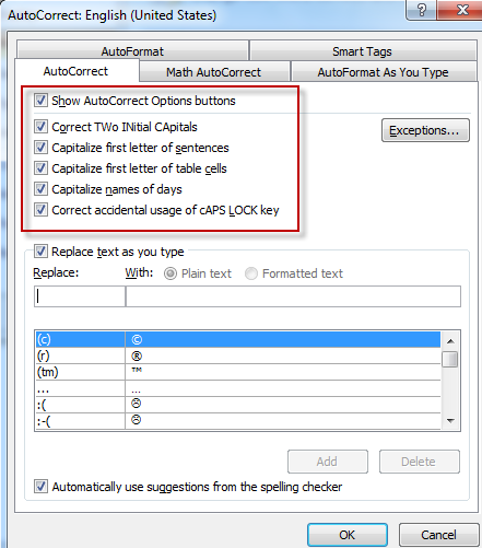 autocorrect window