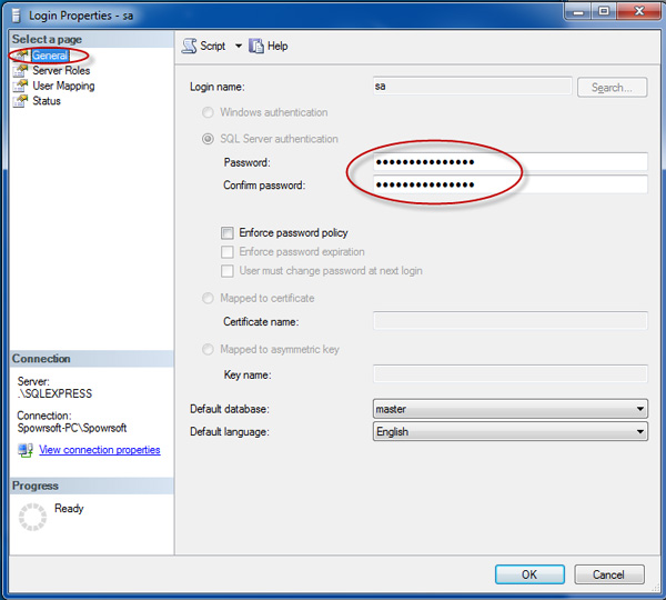 ms sql reset password for user