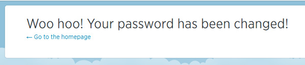 Password changed successfully