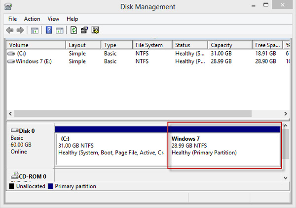 a new partition
