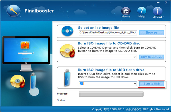 Burn to usb