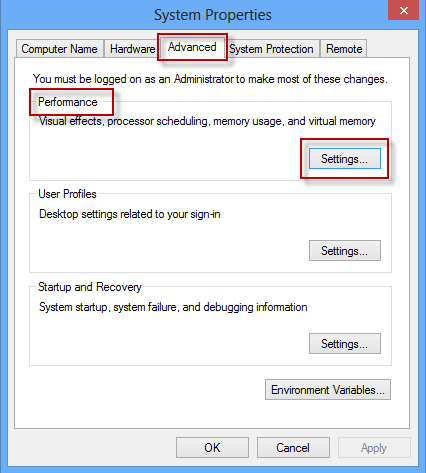 system properties