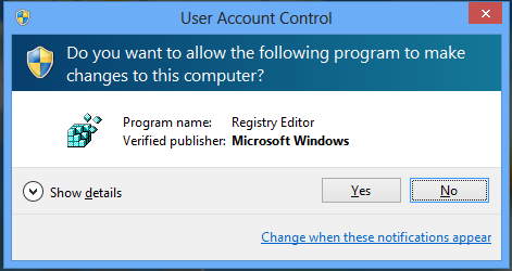 confirm user account control dialog