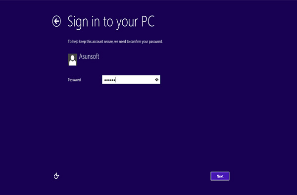 Sign into pc