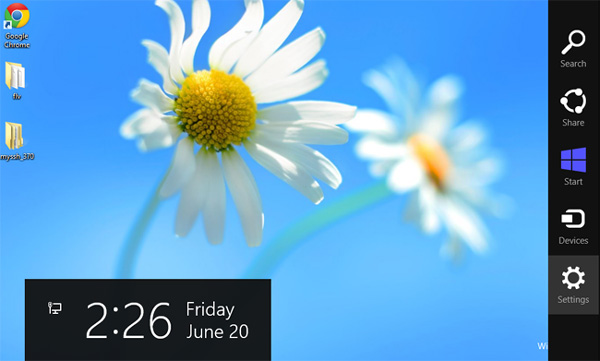 Windows 8 charm bar