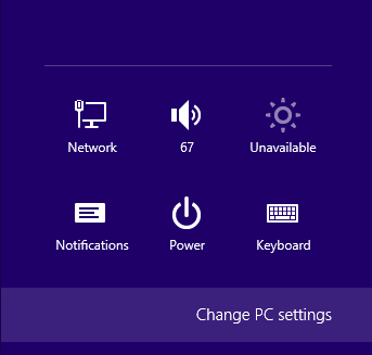 change pc settings