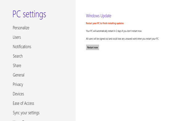 PC settings